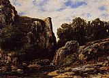 A Waterfall in the Jura by Gustave Courbet